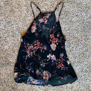 Black Floral Tank
